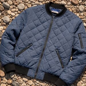 Cougar Navy Quilted Bomber Jacket
